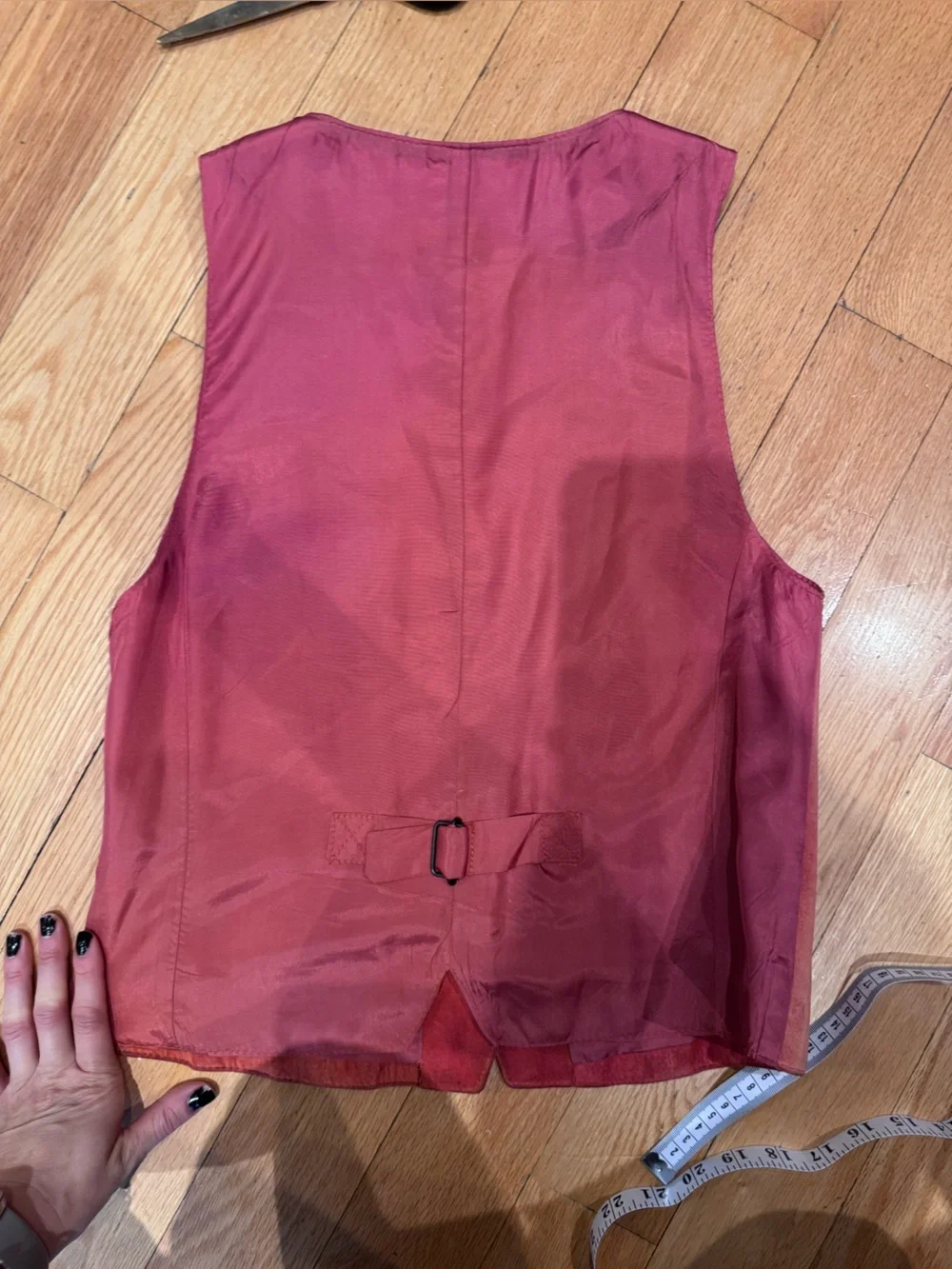 Vintage 1970s Union Made Bagatelle Canada Suede Leather Vest Rust - Picture 10 of 10